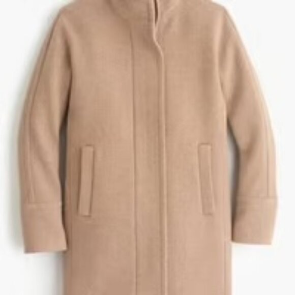 J. Crew Stadium Cloth by Nello Gori Cocoon Wool Women's Full Zip Coat in Sand - Picture 2 of 7